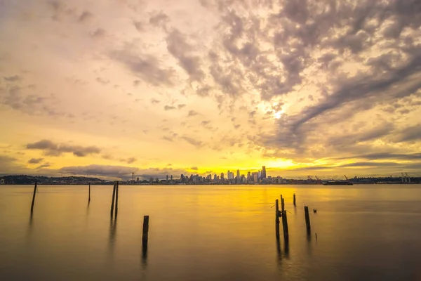 Sonnenaufgang am frühen Morgen in seattle washington — Stockfoto