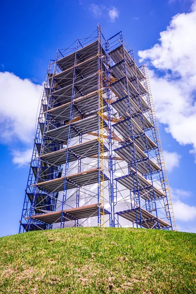Faro cerca de padre island texas en construcción — Foto de Stock