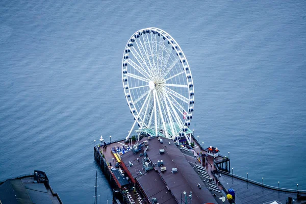 Great Ferris Wheel Puget Sound Seattle Washington — Stock Photo, Image