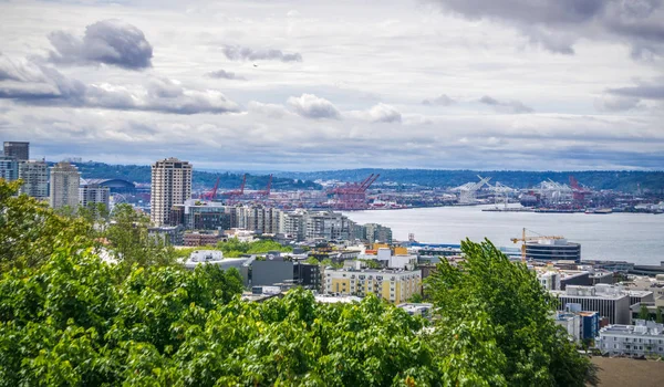 Seattle washington city skyline vom kerry park — Stockfoto