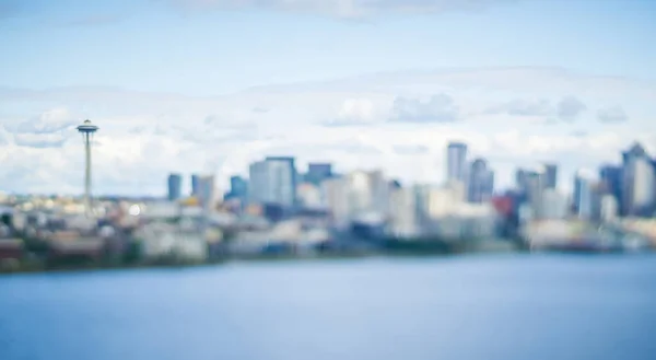 Seattle City skyline con effetto tilt shift — Foto Stock