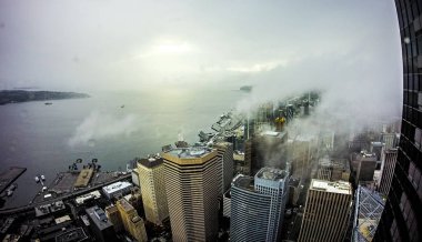 Bulutlu ve yağmurlu gün Seattle washington