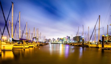 Gece sahnelerinde corpus christi Teksas çevresinde