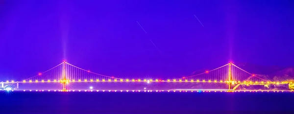Golden gte bridge w san francisco w nocy — Zdjęcie stockowe
