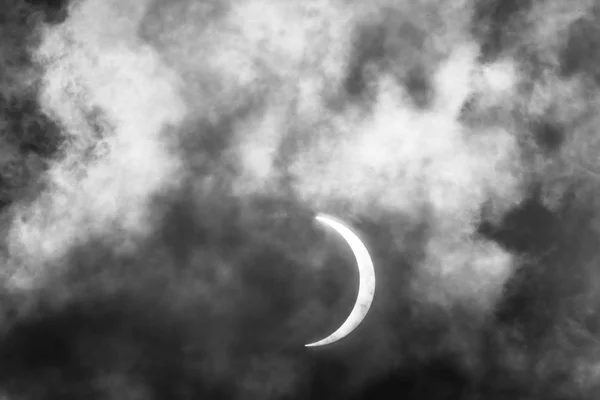 Eclipse solar parcial 21 de agosto 2017 — Foto de Stock
