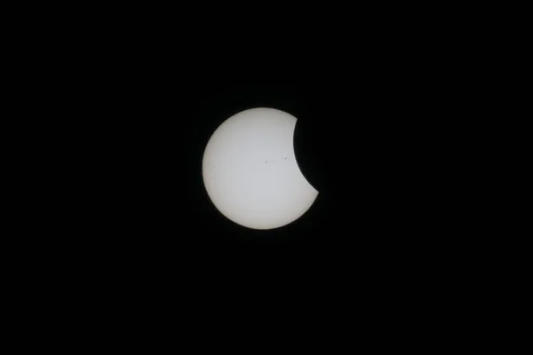 Eclipse Solar parcial 21 de agosto de 2017 — Fotografia de Stock