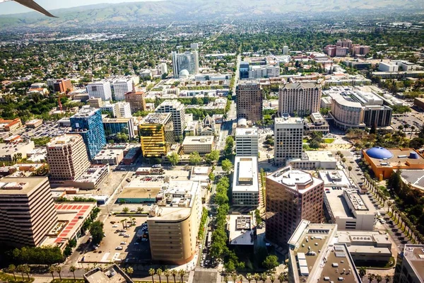 Flying over san jose california — Stock Photo, Image