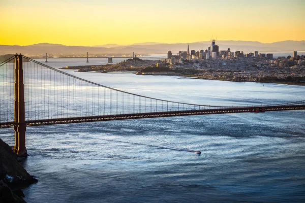 Golden Gate Bridge San Francisco California West Coast Sunrise — Foto Stock