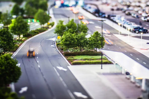 Op san jose terminal vroeg in de ochtend met titl shift effect — Stockfoto