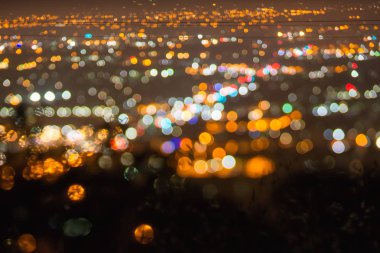 şehir ışıkları bokeh gece soyut