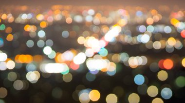 şehir ışıkları bokeh gece soyut
