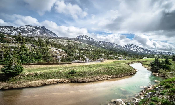Британская колумбия между Аляской и Канадой — стоковое фото