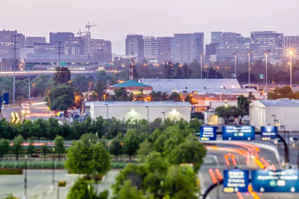 Sabah erkenden san jose california şehir ışıkları — Stok fotoğraf