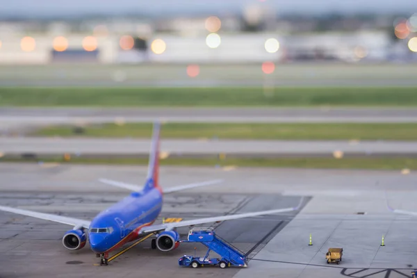 Op san jose terminal vroeg in de ochtend met titl shift effect — Stockfoto