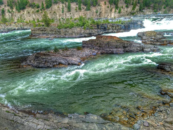 Vodopády řeky Kootenai ve státě montana — Stock fotografie
