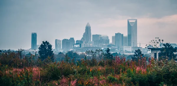 Charlotte North Carolina City Skyline dan pusat kota — Stok Foto