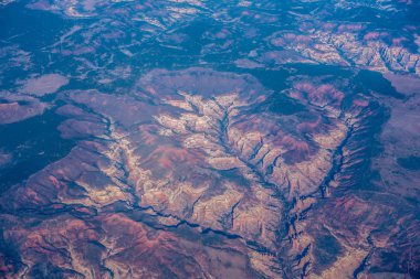 Büyük Kanyon arizona görünümünden bir uçak