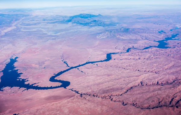 Grand canyon arizona uitzicht vanuit een vliegtuig — Stockfoto