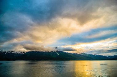 çamur Körfez alaska günbatımı yaz aylarında