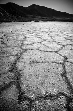 Badwater Havzası Ölüm Vadisi tuz formasyonları