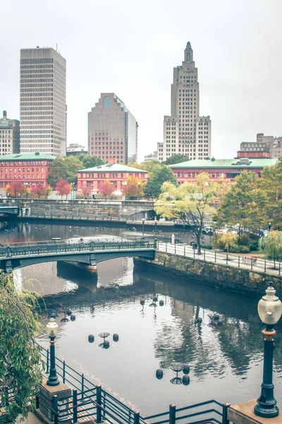 Vorsehung Rhode Island City Skyline im Oktober 2017 — Stockfoto