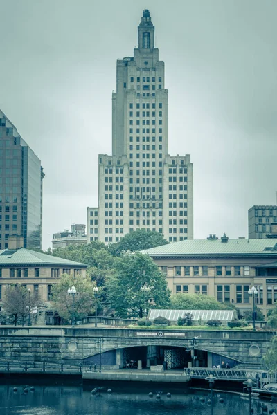 Providence rhode Island şehir manzarası içinde Ekim 2017 — Stok fotoğraf