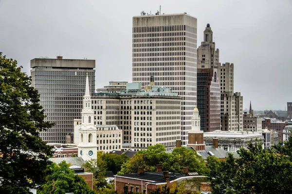 Providence rhode island city skyline i oktober 2017 — Stockfoto