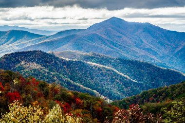 blue ridge parkway üzerinde sonbahar sezon