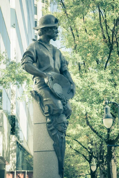 Charlotte North carolina stadsgezicht tijdens herfst seizoen — Stockfoto