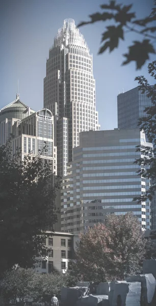 Charlotte North carolina cityscape during autumn season — Stock Photo, Image