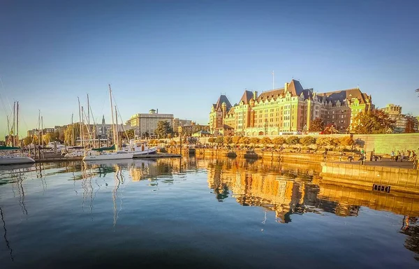 Vista do porto interno de Victoria, ilha de Vancouver, B.C., Canad — Fotografia de Stock