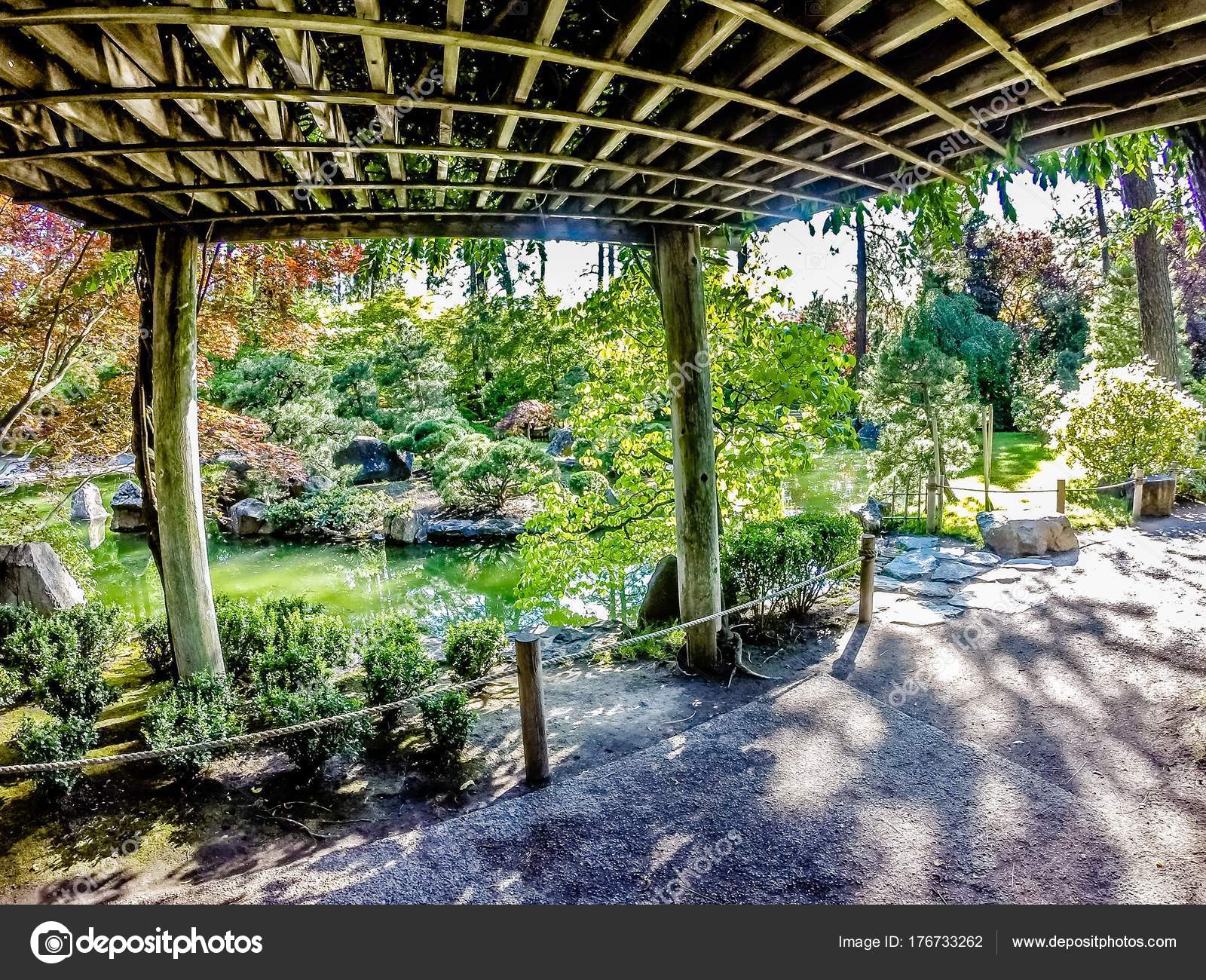 The Beautiful Japanese Garden At Manito Park In Spokane Washing
