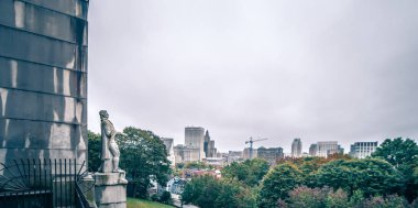 Providence Rhode Island üzerinde bulutlu gün ve sonbahar sezonu