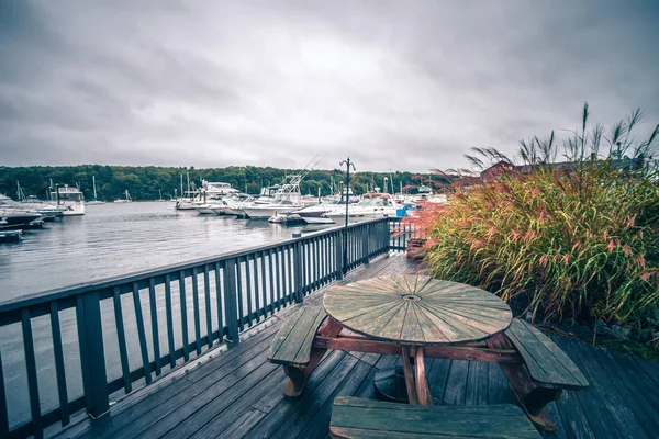 East greenwich rhode wyspa bay harbor i yaht klub marina — Zdjęcie stockowe