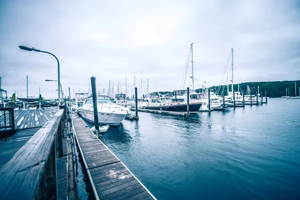 East greenwich rhode wyspa bay harbor i yaht klub marina — Zdjęcie stockowe