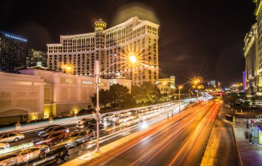Kasım 2017 Las Vegas Nevada - sahneleri bellagio çevresinde resort otel sunset saat sonra