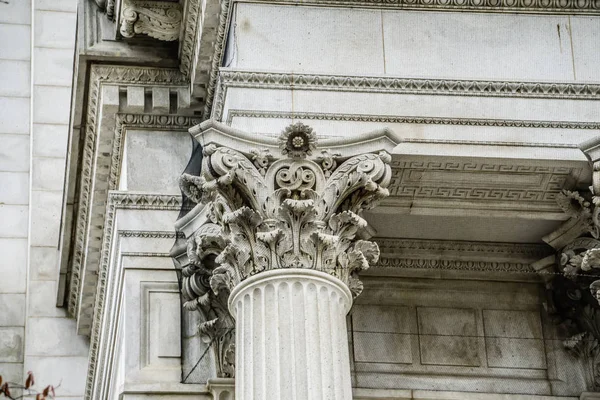 Anciennes Colonnes Classiques Sur Bâtiment Historique Washington — Photo