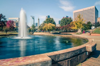 Charlotte North Carolina Marshall Park 'ta sonbahar sezonu