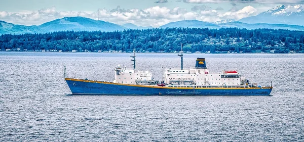 Barcos en sonido puget en el estado de Washington cerca de Seattle — Foto de Stock