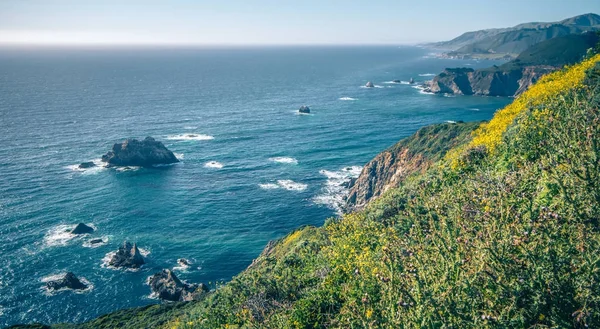 Stilla havet big sur coatal stränder och landskap — Stockfoto