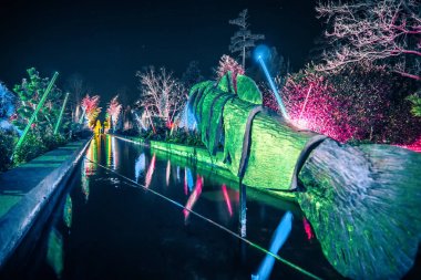 Noel sezon ışıkları ve süslemeleri DANIEL de stowe bahçeleri 