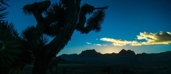 Canyon di roccia rossa vicino a Las Vegas dopo il tramonto — Foto Stock