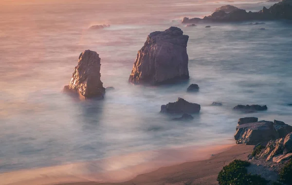 Soberanes Punt Grote Sur Californië Prachtige Zonsondergang — Stockfoto