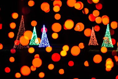 Noel sezon süsleme ve bahçeleri de ışıklar