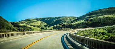 Bixby Köprüsü ve big sur, kıyı şeridi