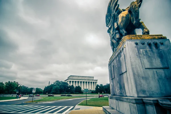 Sceny Okolicy Lincoln Memorial Washington — Zdjęcie stockowe