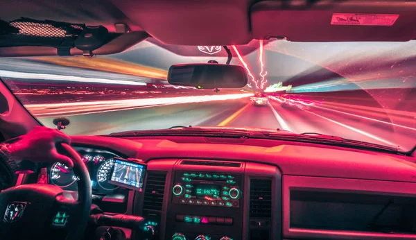 Schnell Fahren Und Mit Lichtgeschwindigkeit Unterwegs Sein — Stockfoto