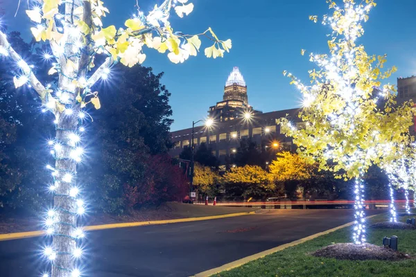 Decoraciones de la temporada de Navidad en torno a Charlotte Carolina del Norte y —  Fotos de Stock