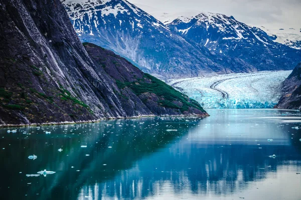 Glaciar Sawyer en el fiordo de Tracy Arm en Alaska panhandle Fotos de stock