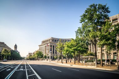 Washington dc şehir sokakları ve tarihi mimarisi